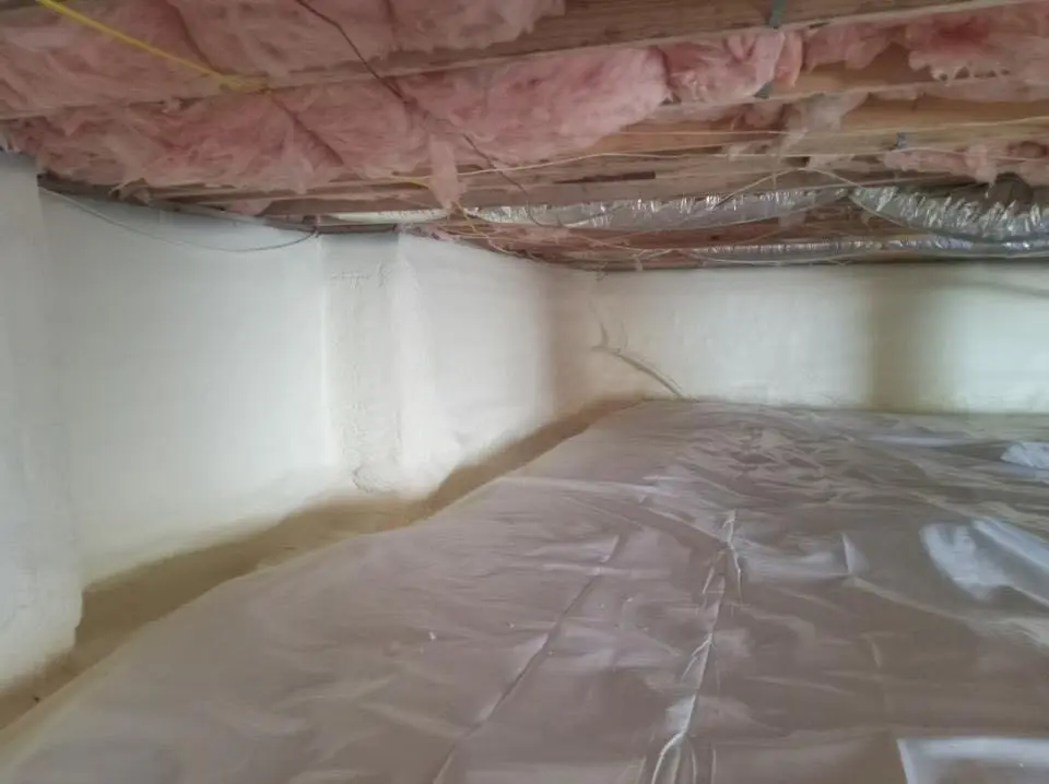 Crawl space encapsulation with closed-cell spray foam for Spray Foam Roofing in Enterprise